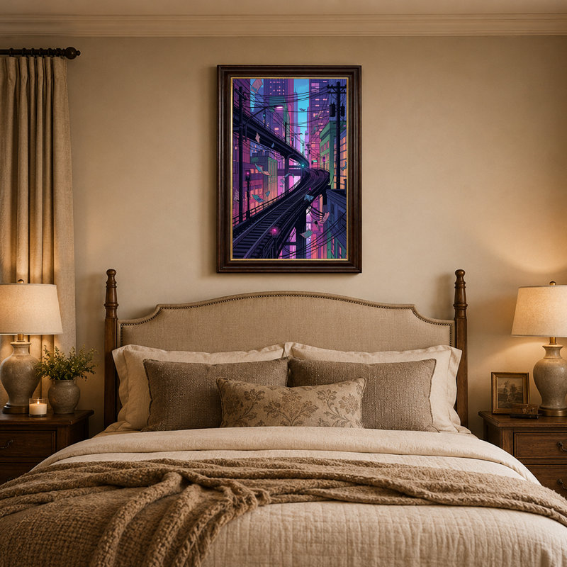 Art mural sur toile Curving, 24"H x 16"W