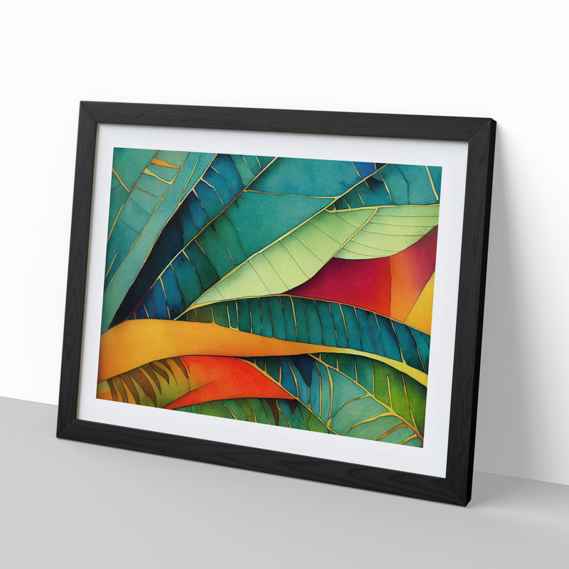 Jungle Flowers Vol.2 - Framed Print, Black, 46cm H x 64cm W x 2cm D