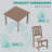 Outdoor Patio Dining Set, Including A Square Table And 4 Armless Chairs-1609181391