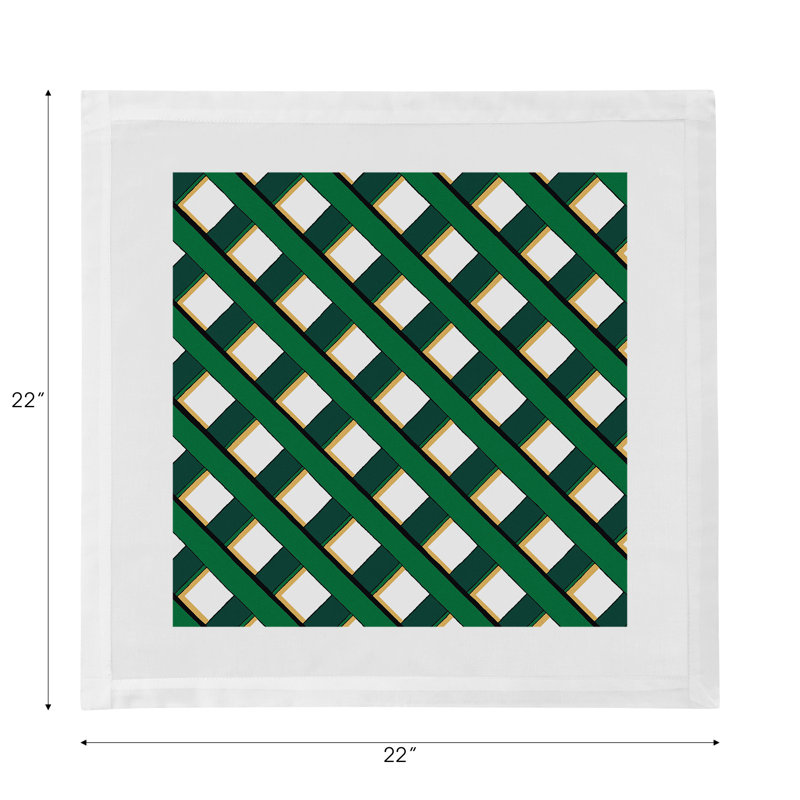 Cotton Blend Square Napkins, Green