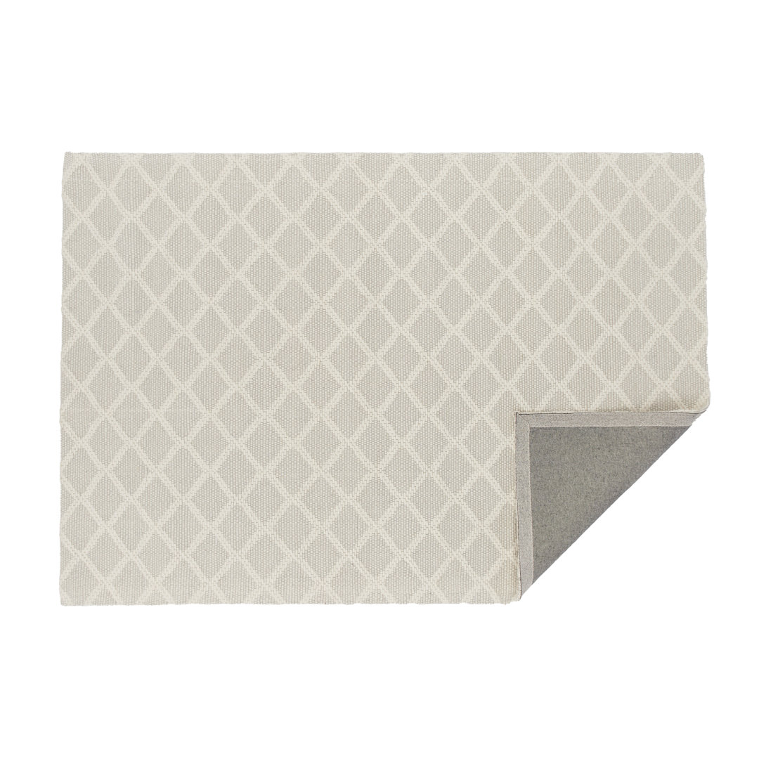 Flachgewebe-Teppich in Grau/Beige