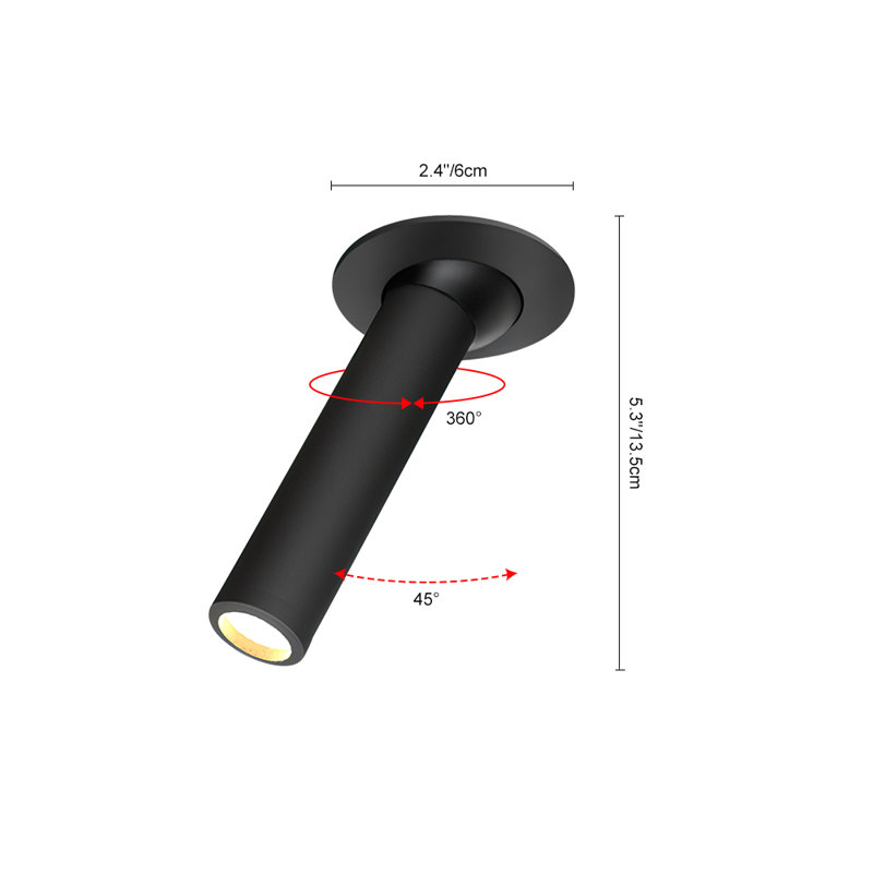 (2 Pack) Cylinder LED Track Light Ceiling Light Spot Light Warm White