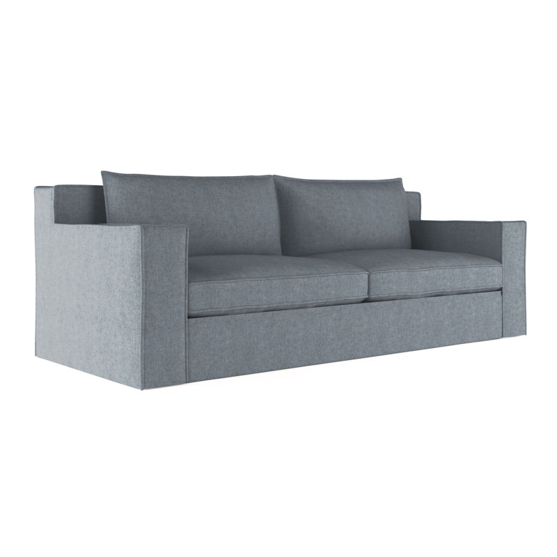Canapé Mulberry, H 33 po x l 108 po x p 40 po, Brume moelleuse en velours, Brun foncé
