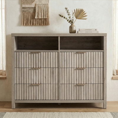 Commode 6 tiroirs avec tablette média Arrilla