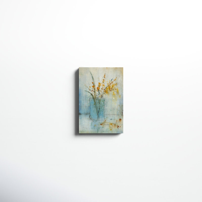 «Blue récipient II», peinture sur toile, H 18 po x l 12 po