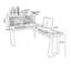 Brown + Black L-Shaped Solid Wood desk-590495778-590495790