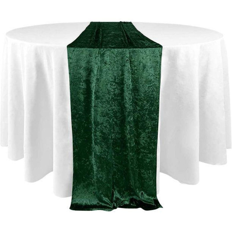 Abye Crush Velvet Table Runner - Premium Heavy Weight Textured Fabric, Wrinkle-Resistant & Luxurious - Wedding/Christmas/Holiday Decor - 14x108 Inch