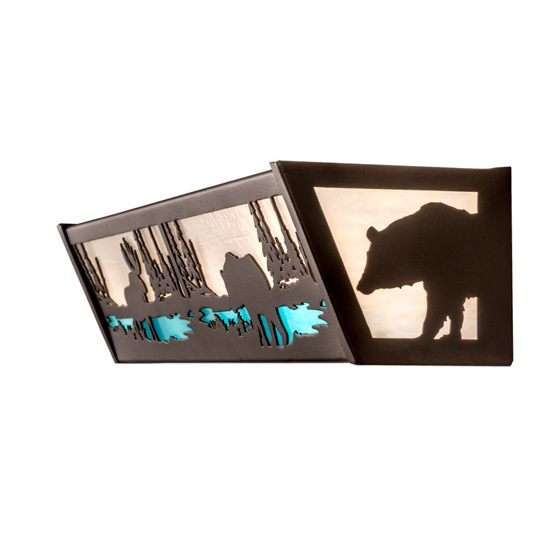 Rustic Lodge 2 - Light Bath Bar, Mahogany Bronze