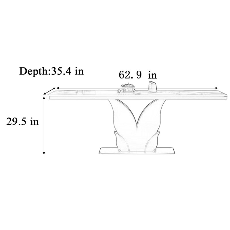Romyn, 29.5"H x 62.9"L x 35.4"W
