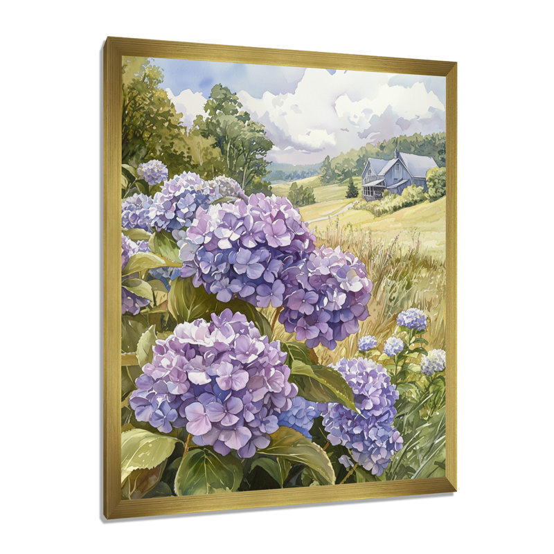 Isaiaha - impressions sur toile florales, H 32 po x l 16 po, Reproduction encadrée d'une seule photo, Doré