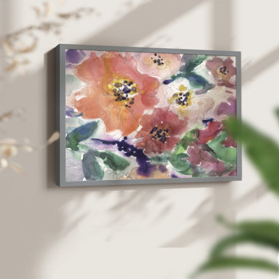 Motif floral glamour II - reproduction encadrée