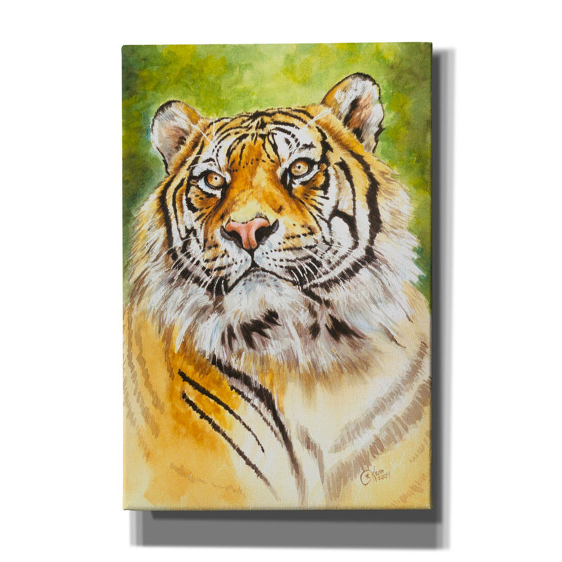 Tigre de Sumatra par Barbara Keith, H 18 po x l 12 po x P 0,75 po
