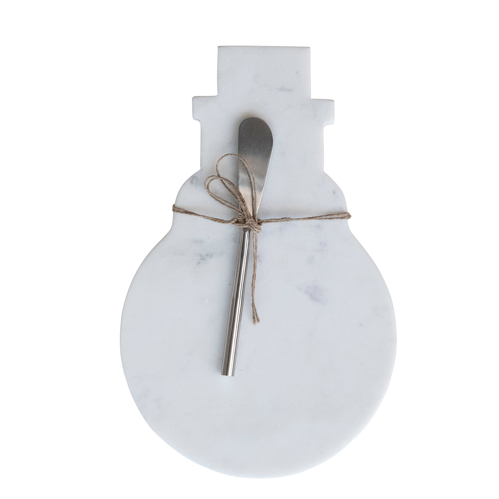 Marble Snowman Cheese Boards with Nickel Accents