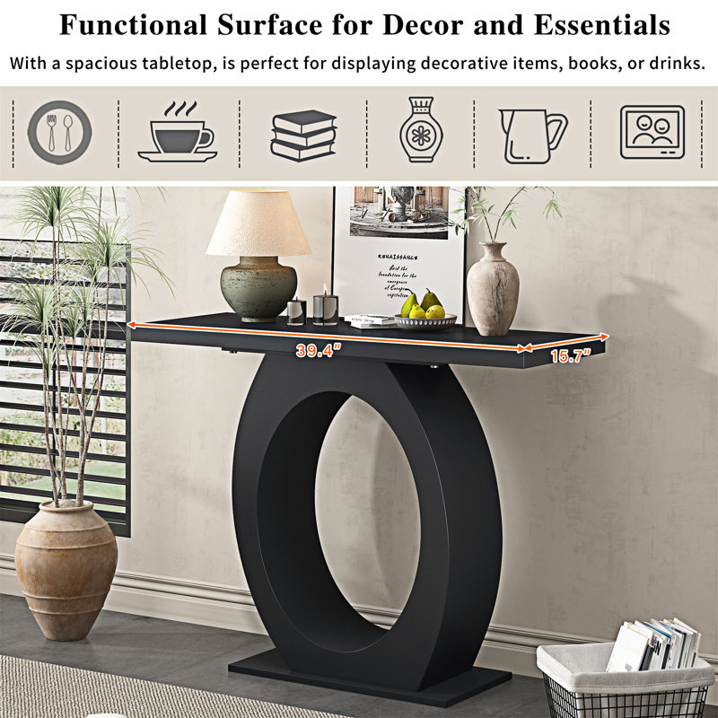 Ivy Bronx Console Table With Egg-Shaped Base - Wayfair Canada