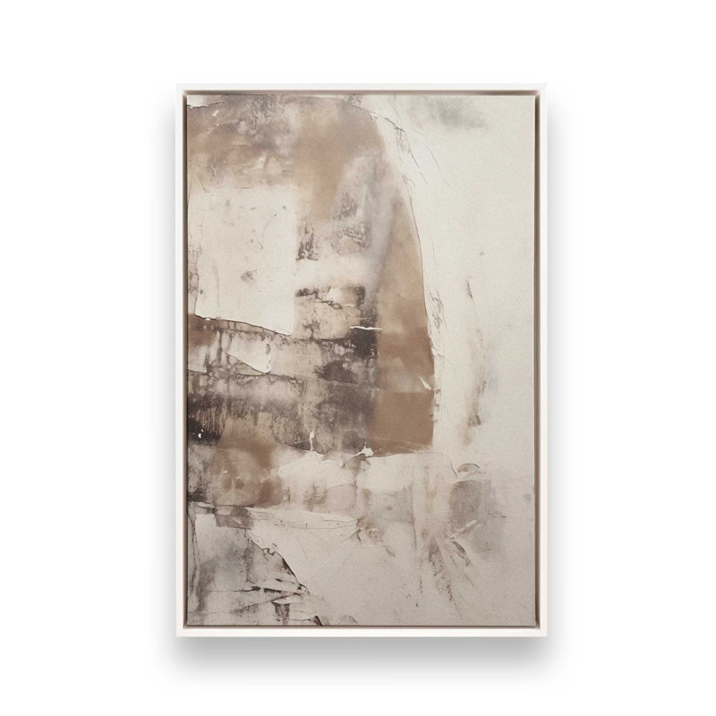 «Mocha Musings I», reproduction sur toile, H 30,75 po x l 20,75 po x P 1,75 po, Cadre flottant blanc opaque
