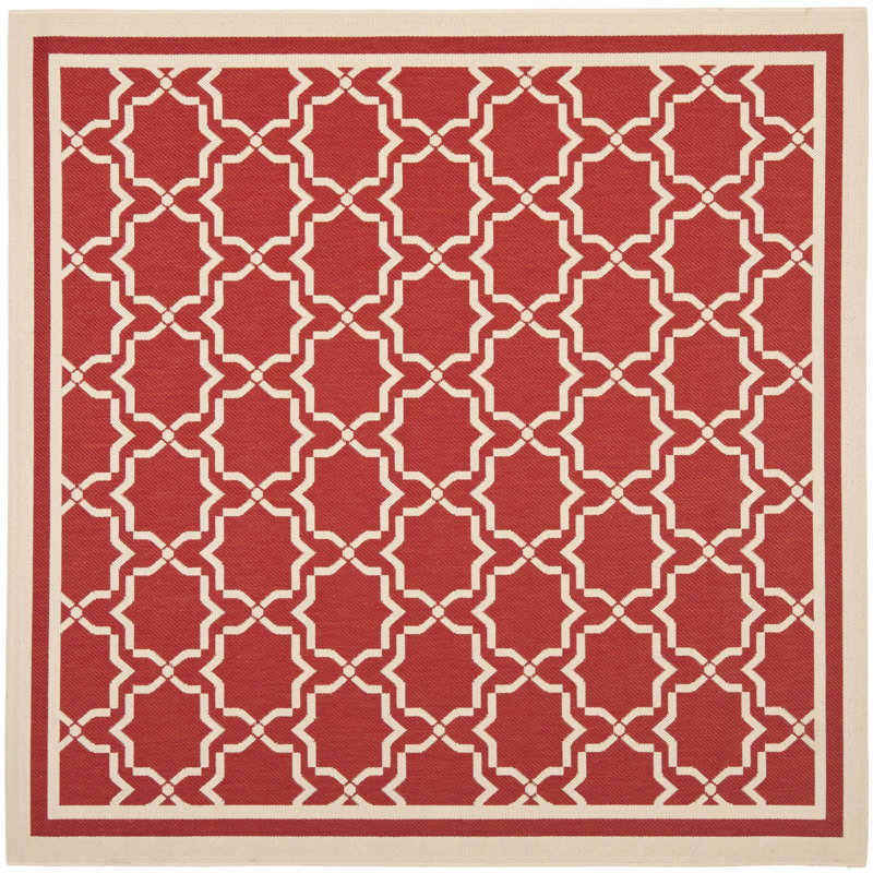 Dirks Performance Geometric Indoor/Outdoor Area Rug, Square 6'7"