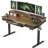 55" Inches Electric Standing Desk with Keyboard Tray, Height Adjustable Stand up Desk with 2 Drawers, Ergonomic Sit to Stand Desk with Storage Monitor Stand, Computer Table, Black Walnut-165809707-165809716