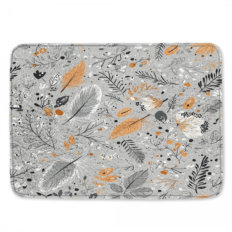Tapis de bain en plumes, 24in W x 17in L