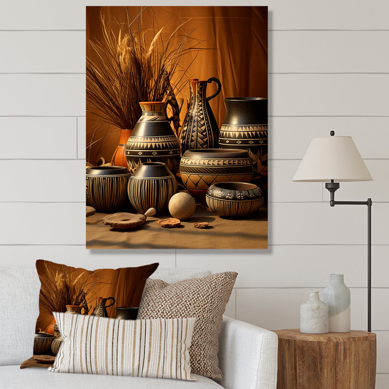 Art de la ville de Villeparis, poterie Serenity I, H 20 po x l 12 po x P 1 po, Toile tendue