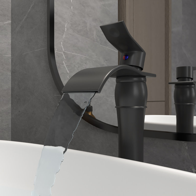 Waterfall Single Hole Single-Handle Vessel Bathroom Faucet