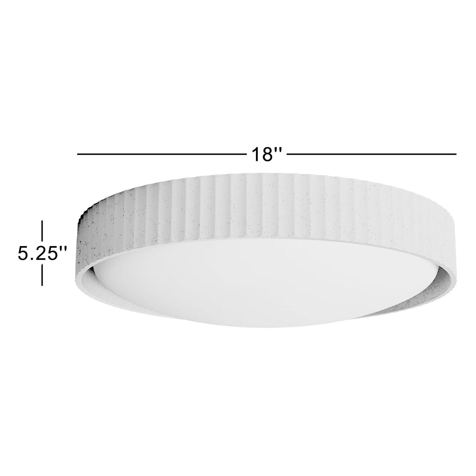 Carran Single Light Flush Mount, Chaulk White