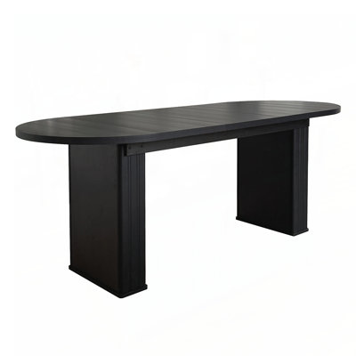 Extendable Dining Table with Durable MDF Construction and Safe Rounded Corners,  Versatile Spaces