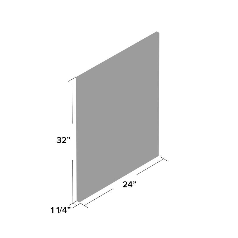 Miroir de salle de bain Anjelita, H 32 po x l 24 po, Gris sel de mer