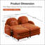 Canapé modulaire en tissu à deux places avec repose-pieds et repose-pieds ergonomique Cloud-Like-294504256