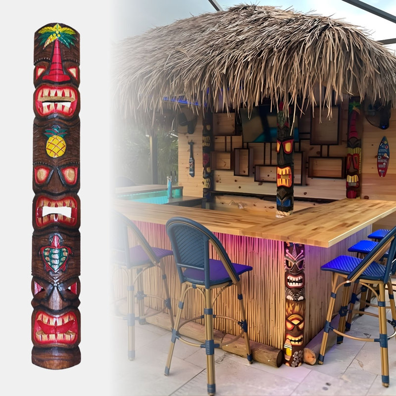 60 po Tiki Mask Three Face Ananas & Palm