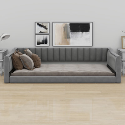 Upholstery Daybed And Side Storage Pocket