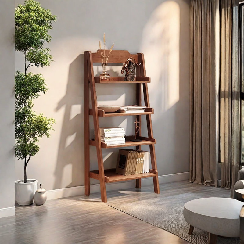 Babu, (4 Shelves) 55.1"H x 23.6"W x 14.1"D, Dark Brown