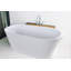 Ofuro - 55" x 28" Freestanding Soaking Solid Surface Bathtub 