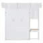 Grand lit escamotable mural avec bureau, armoire supérieure et tablettes de rangement, lit pliant peu encombrant, blanc-944341207-944341204