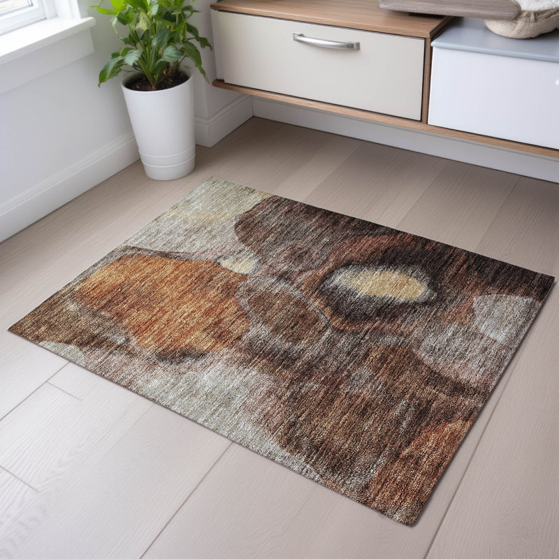 Premium Machine Washable Lyndhurst AMF1177 Modern Rug, Rectangle 1 pi 8 po x 2 pi 6 po