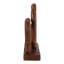 Sculpture abstraite en bois de manguier pour la décoration intérieure - Objet décoratif artisanal pour la décoration de table de salon - 38 cm, brun et beige