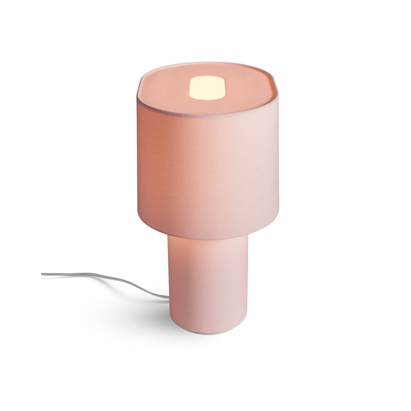 Hilla Table Lamp, Blush, 17" H x 14" W x 10" D