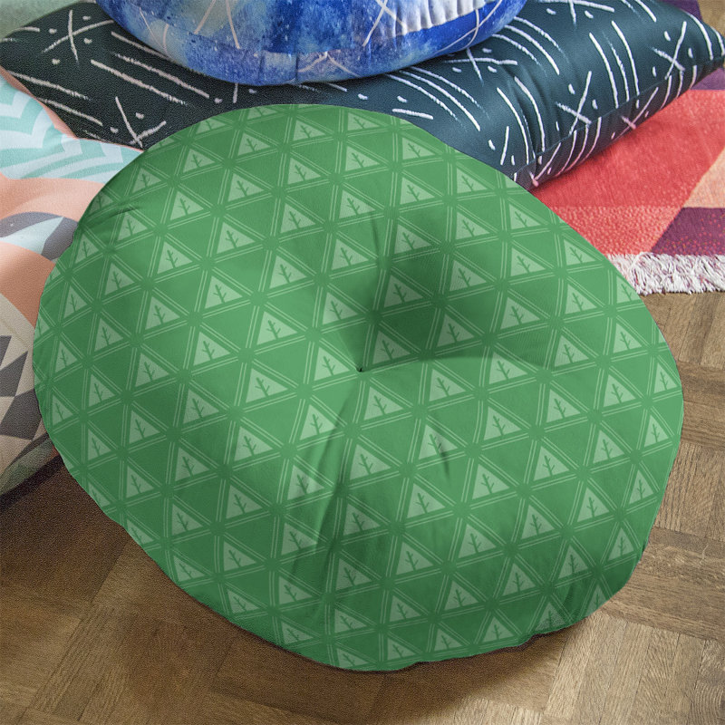 Coussin Theo Nath, 26 po x 26 po, Vert foncé