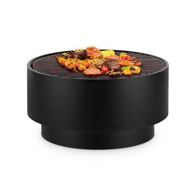 Round Steel Smokeless Fire Pit Table with Lid