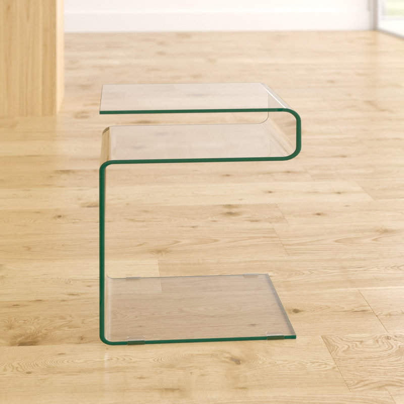 Allred Glass Top End Table, Clear
