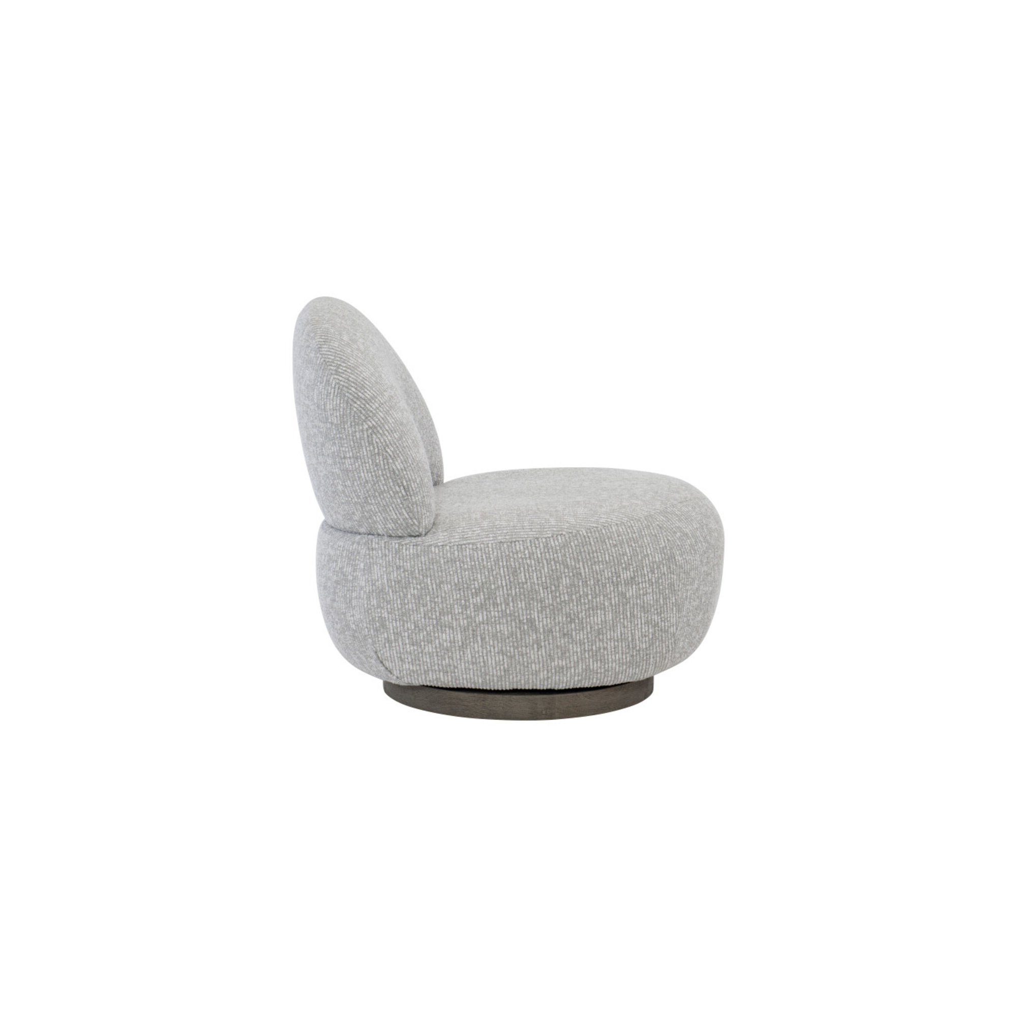 Caicos Swivel Patio Chair with Cushions, Lt Grey Chenille Woven Stripe 6023-010