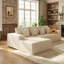 Canapé modulaire modulaire avec méridienne en L pour salon, chambre à coucher, aucun assemblage requis - beige