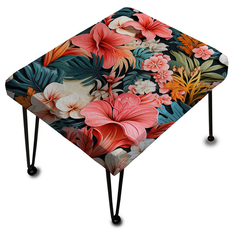 Tropicana Whimsy Tropical Pattern - Tropical Rectangle Ottoman
