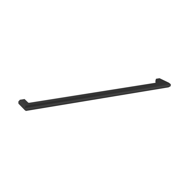 Satin Black Solid Brass Appliance Pull with Mounting Hardware