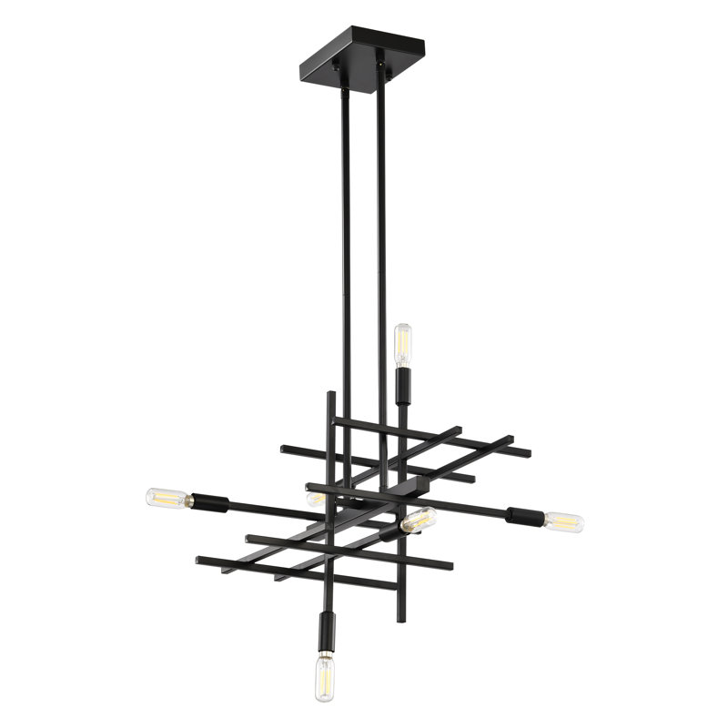 Ellisa 6 - Light Dimmable Geometric Chandelier