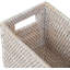  Panier de toilette en rotin pour salle de bain, blanc délavé