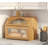 Bread Box, Bamboo Wood Bread Box For Kitchen Counter, Double-Layer Bread Storage Bin, Acrylic Glass With Diamond Patterns (Natural)
