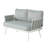 Mariano Steel Loveseat And Table-408218079-408218073