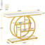 Narrow Console Table with Circular Base