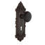 Victorian Plate with Decorative Keyhole and Black Porcelain Door Knob-492660139