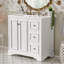 Meuble-lavabo de 36 po avec lavabo en céramique, tablette réglable en forme de U-116859029